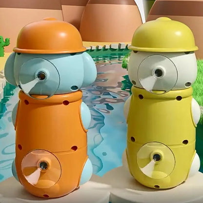 Nuevos y lindos juguetes de baño para baby shower con forma de pato o elefante, juego de agua para niños, juego de rueda de agua con ventosa para el baño de niños 