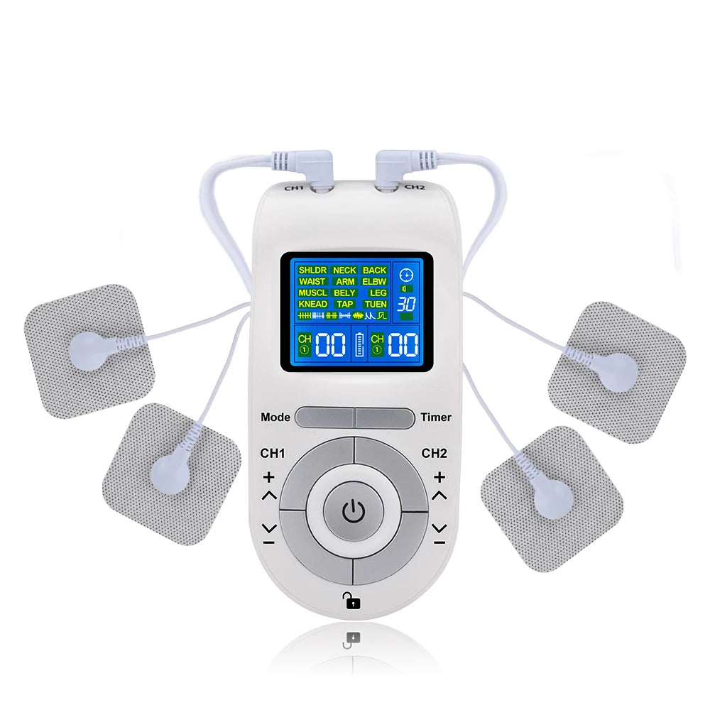 New Electric Tens Muscle Stimulator Ems Acupuncture Face Body Massager Digital Therapy Herald Massage Tool Electrostimulator Leedoar