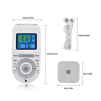 New Electric Tens Muscle Stimulator Ems Acupuncture Face Body Massager Digital Therapy Herald Massage Tool Electrostimulator Leedoar