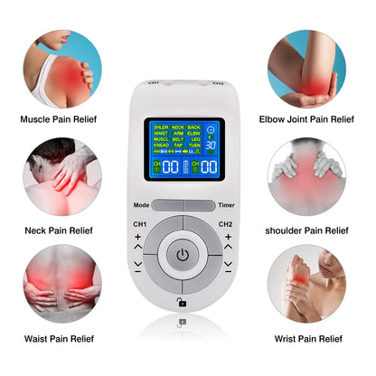 New Electric Tens Muscle Stimulator Ems Acupuncture Face Body Massager Digital Therapy Herald Massage Tool Electrostimulator Leedoar