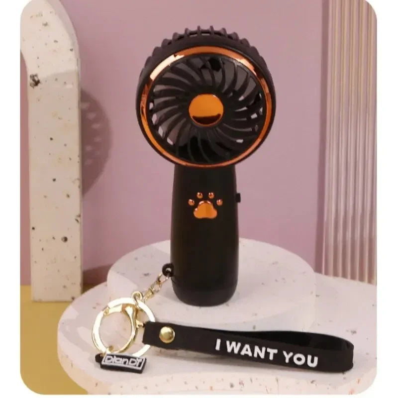 New Fan Summer Mini USB Charging Small Fan Cute Cartoon Portable Handheld Fan air cooler Leedoar