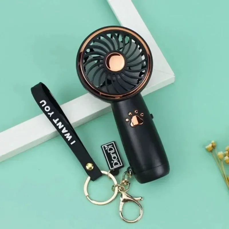 New Fan Summer Mini USB Charging Small Fan Cute Cartoon Portable Handheld Fan air cooler Leedoar