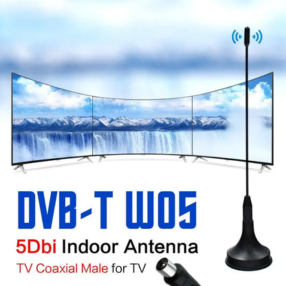 Novo receptor de sinal digital interno Freeview HDTV 5dBi DVB T Mini antena de TV amplificador de antena CMMB receptores de televisão 