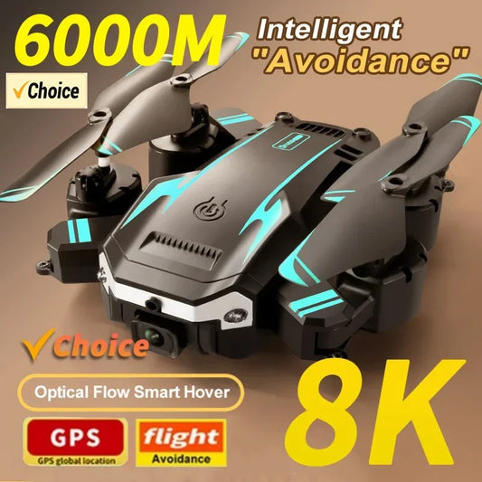 Nuevo Dron G6 8K 5G GPS Profesional HD 360 ° Fotografía aérea Cámara dual Plegable Evita obstáculos Cuadricóptero sin escobillas 5KM