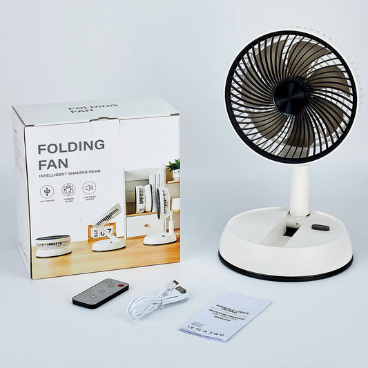 Novo Gale Telescópico Dobrável Ventilador Shaking Time Outdoor Controle Remoto Ventilador de Chão Recarregável Portátil 7 polegadas USB Dobrável Ventilador 