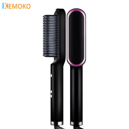 New Hair Straightener Professional Quick Heated Electric Hot Comb Hair Mini Comb Personal Care Multifunctional Hairstyle Brush Leedoar