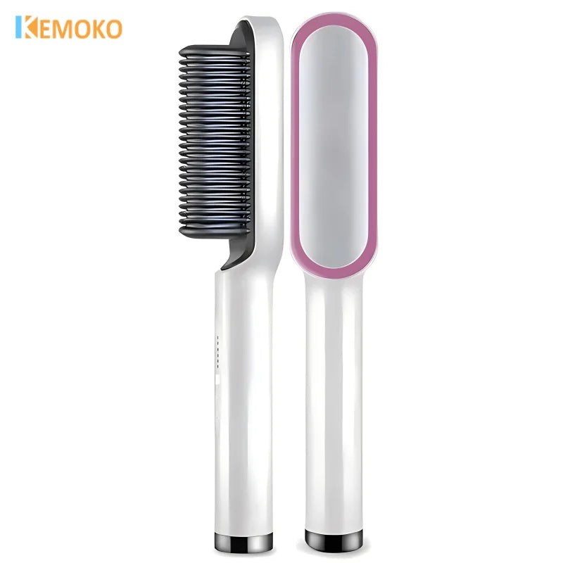 New Hair Straightener Professional Quick Heated Electric Hot Comb Hair Mini Comb Personal Care Multifunctional Hairstyle Brush Leedoar