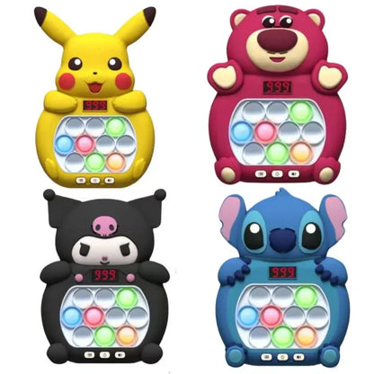 New Kuromi Quick Push Game Pop up Fidget Bubble Electronic Pop it Pro Game Light Stress Relief Toy Adult and Children's Gift Box Leedoar