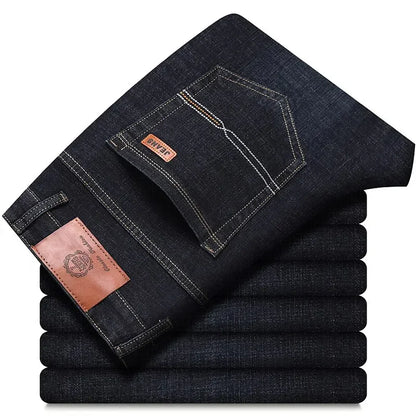 New Men Classic Jeans Jean Homme Pantalones Hombre Men Mannen Soft Black Biker Masculino Denim Overalls Mens Pants Size 30-38 Leedoar