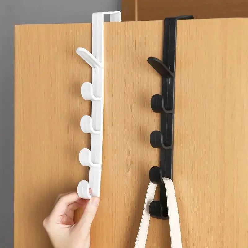 New Multifunctional Fivesegment Hook Portable Coat Door Towel Hook Free Punching Seamless Hook Leedoar