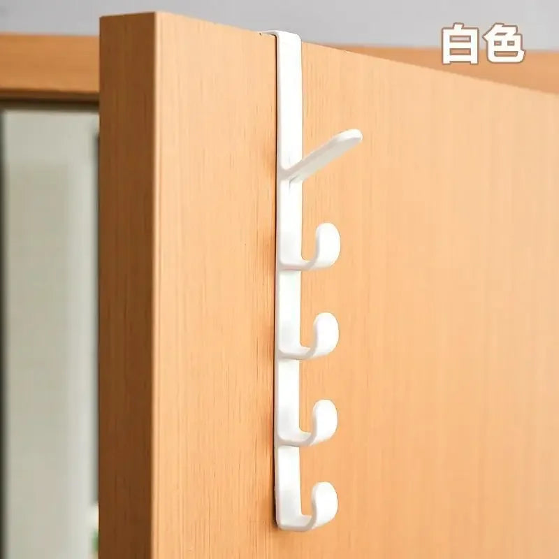 New Multifunctional Fivesegment Hook Portable Coat Door Towel Hook Free Punching Seamless Hook Leedoar