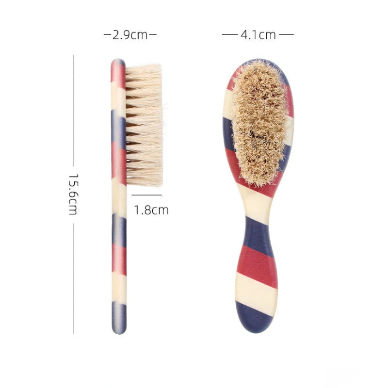 New Professional Barber Shaving Beard Brush Removal Neck Dusting Horse Hair Brushes Face Mustache Salon Cleaning Styling Tools Leedoar