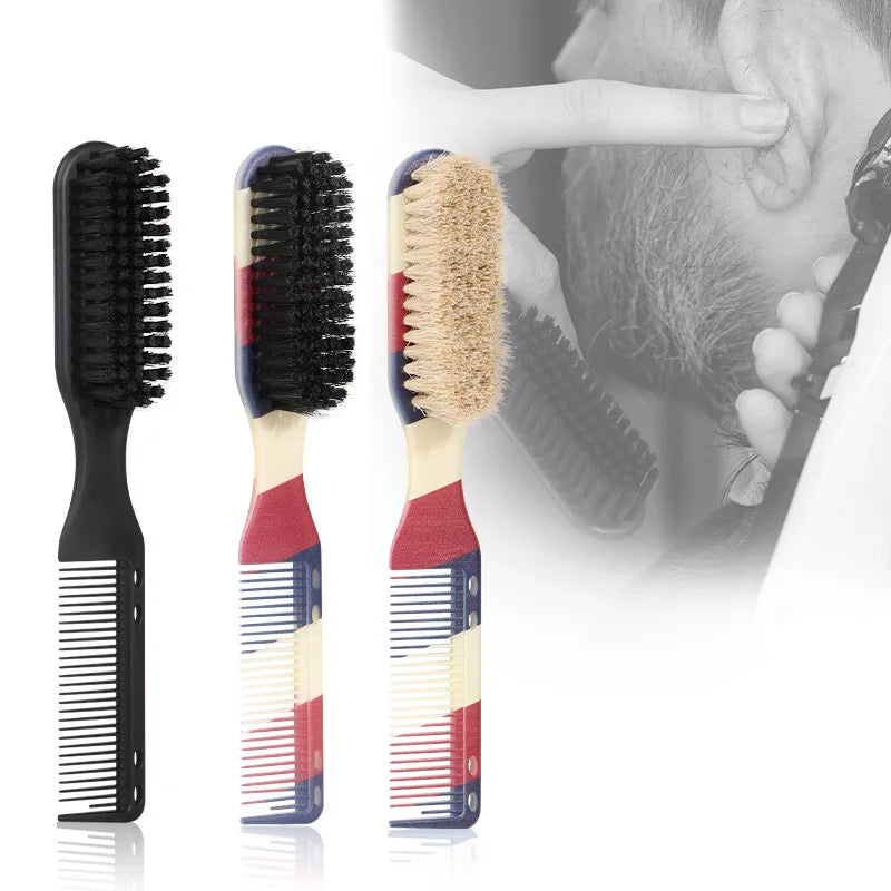 New Professional Barber Shaving Beard Brush Removal Neck Dusting Horse Hair Brushes Face Mustache Salon Cleaning Styling Tools Leedoar