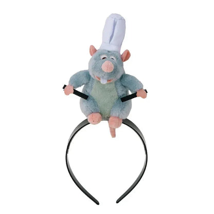 New Ratatouille Hairband Cartoon Anime Cute Plush Doll Hairpin Funny Headband Cute Headdress Creative Headband Girl Gifts Leedoar