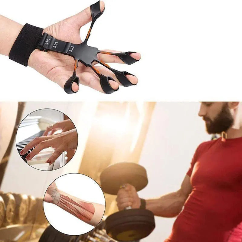 Novo Silicone Finger Trainer 5 Dedo Pulso Stretcher Dedo Força Recuperação Flexão e Extensão Treinador de Veias 