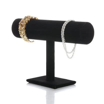 New Single Tier Velvet Bracelet Chain Watch T-Bar Rack Jewelry Hard Display  Holder  Organizer High Quality Display Stand Leedoar