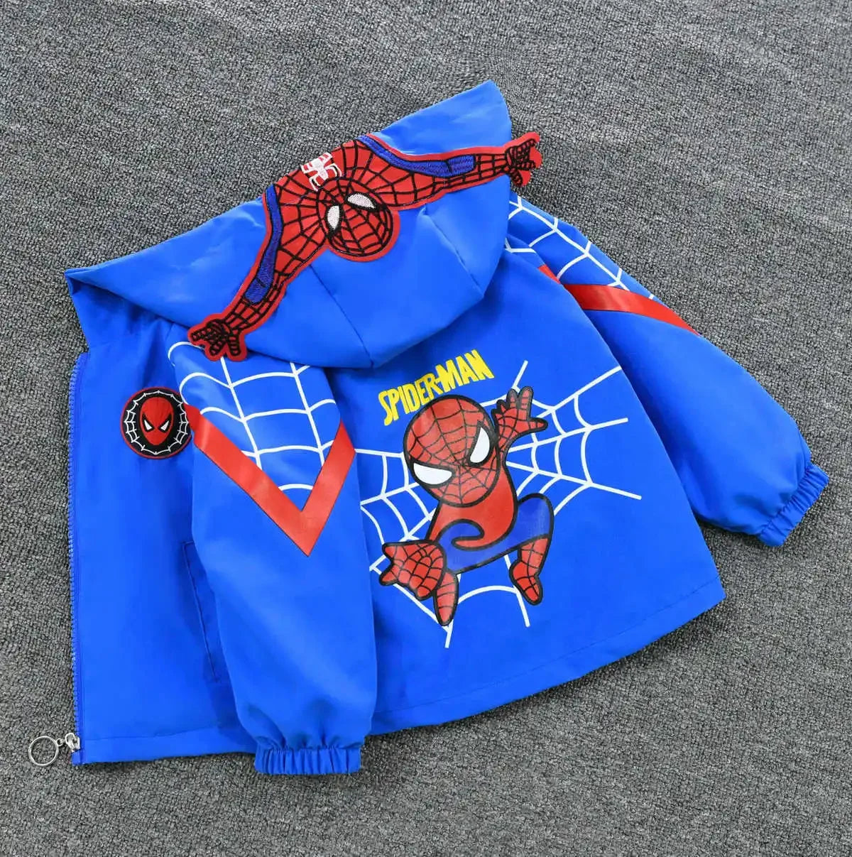 New Spring Autumn Red Blue SpiderMan Thin style Children costume boys Coats Jacket girls Hooded Coat Kids Outwear boy Clothing Leedoar