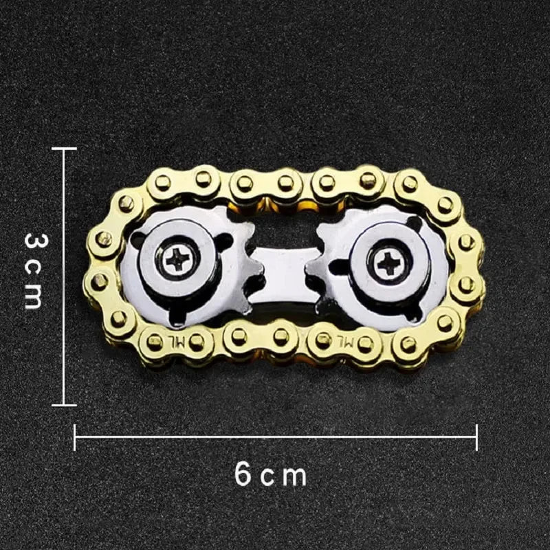 New Sprockets Flywheel Fingertip Gyro Fidget Spinner Antistress Anxiety Metal Bike Chains Christmas Gift For Adult Kids Leedoar