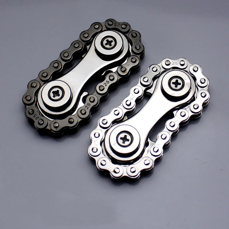 New Sprockets Flywheel Fingertip Gyro Fidget Spinner Antistress Anxiety Metal Bike Chains Christmas Gift For Adult Kids Leedoar