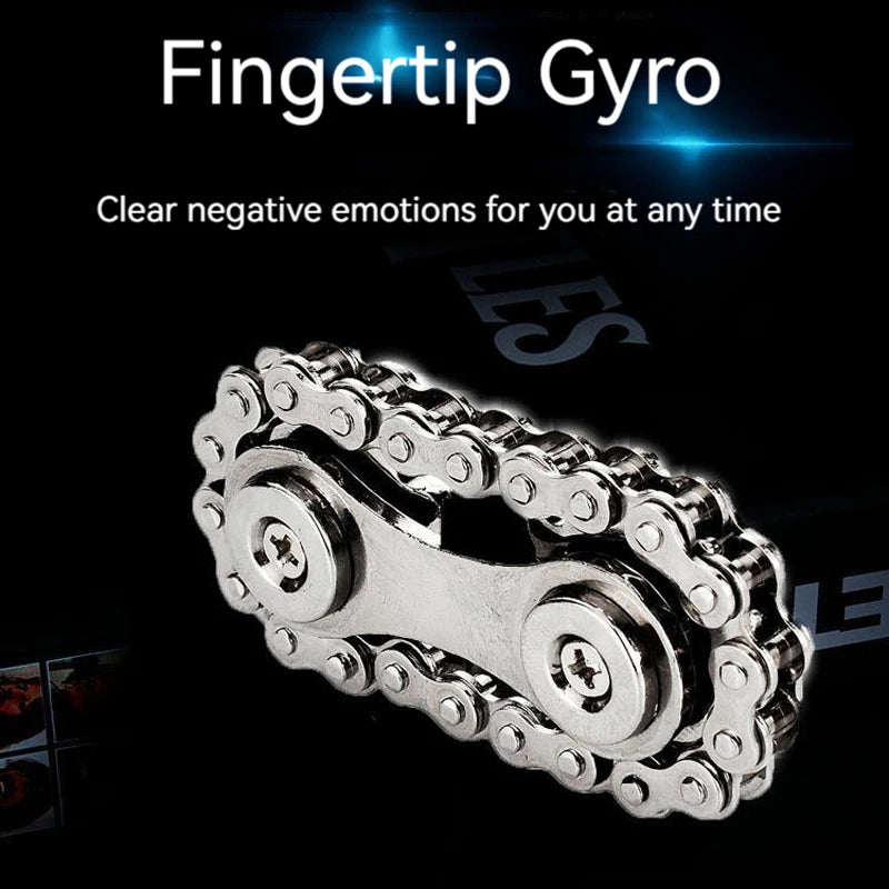 New Sprockets Flywheel Fingertip Gyro Fidget Spinner Antistress Anxiety Metal Bike Chains Christmas Gift For Adult Kids Leedoar