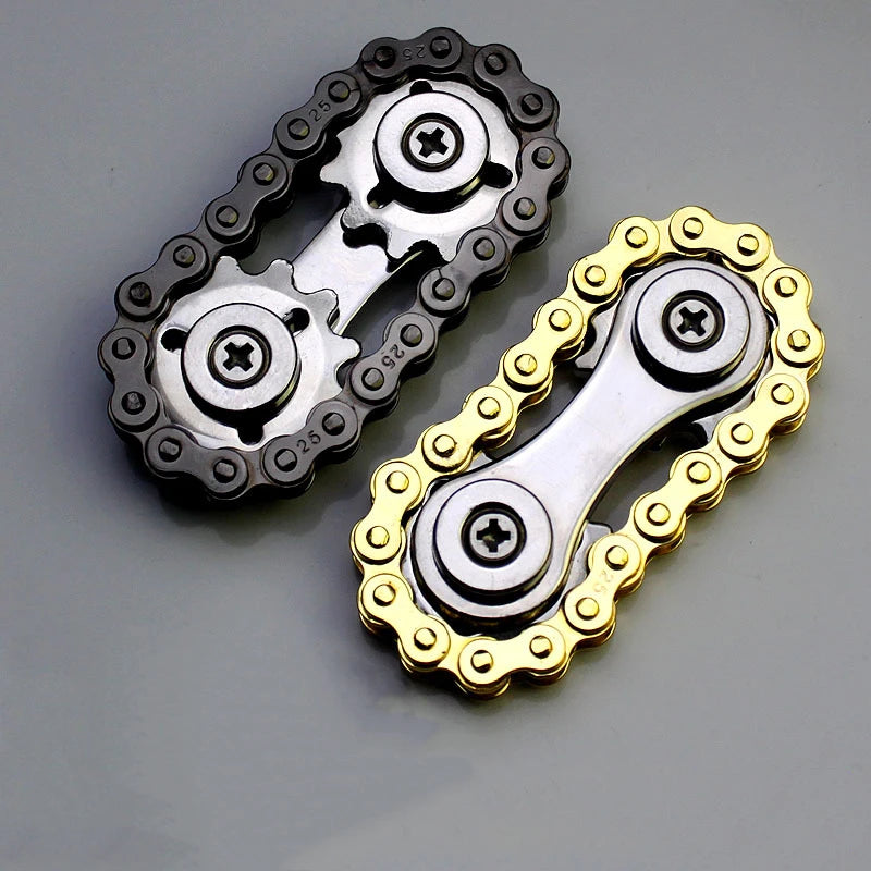 New Sprockets Flywheel Fingertip Gyro Fidget Spinner Antistress Anxiety Metal Bike Chains Christmas Gift For Adult Kids Leedoar