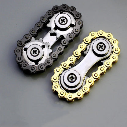 New Sprockets Flywheel Fingertip Gyro Fidget Spinner Antistress Anxiety Metal Bike Chains Christmas Gift For Adult Kids Leedoar