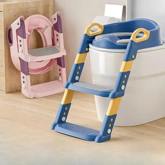 New Stepped Children's Toilet Foldable Foot Stool Multi-functional Toilet Boy Girl Baby Toilet Training Potty Ladder for Kids Leedoar