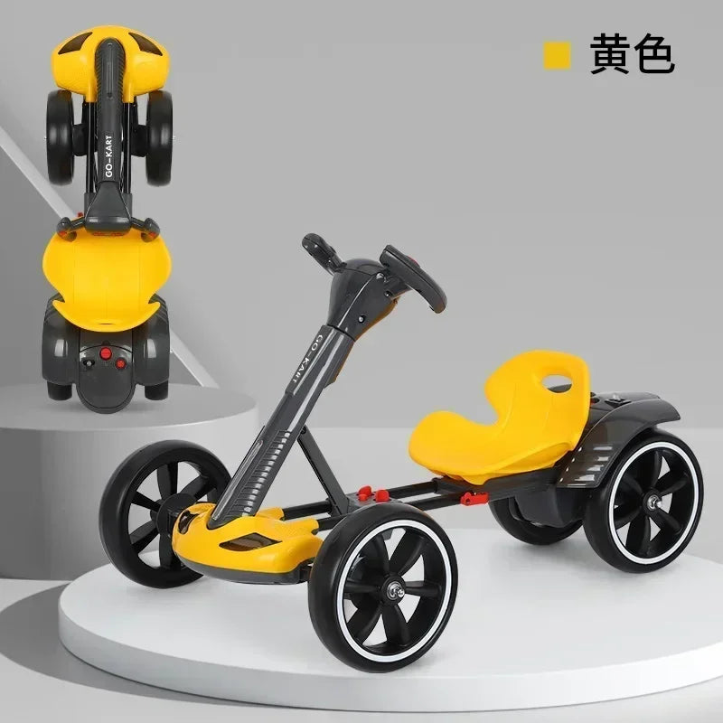 New outdoor lightweight installation-free foldable children's electric kart