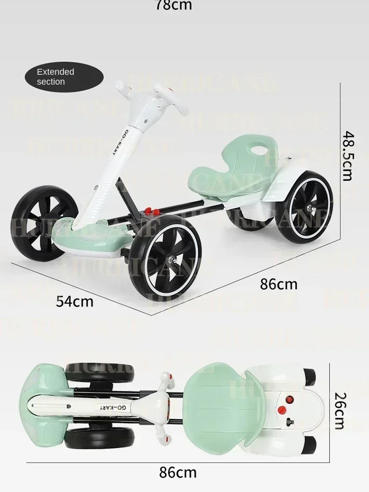 New outdoor lightweight installation-free foldable children's electric kart