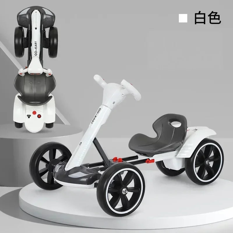 New outdoor lightweight installation-free foldable children's electric kart