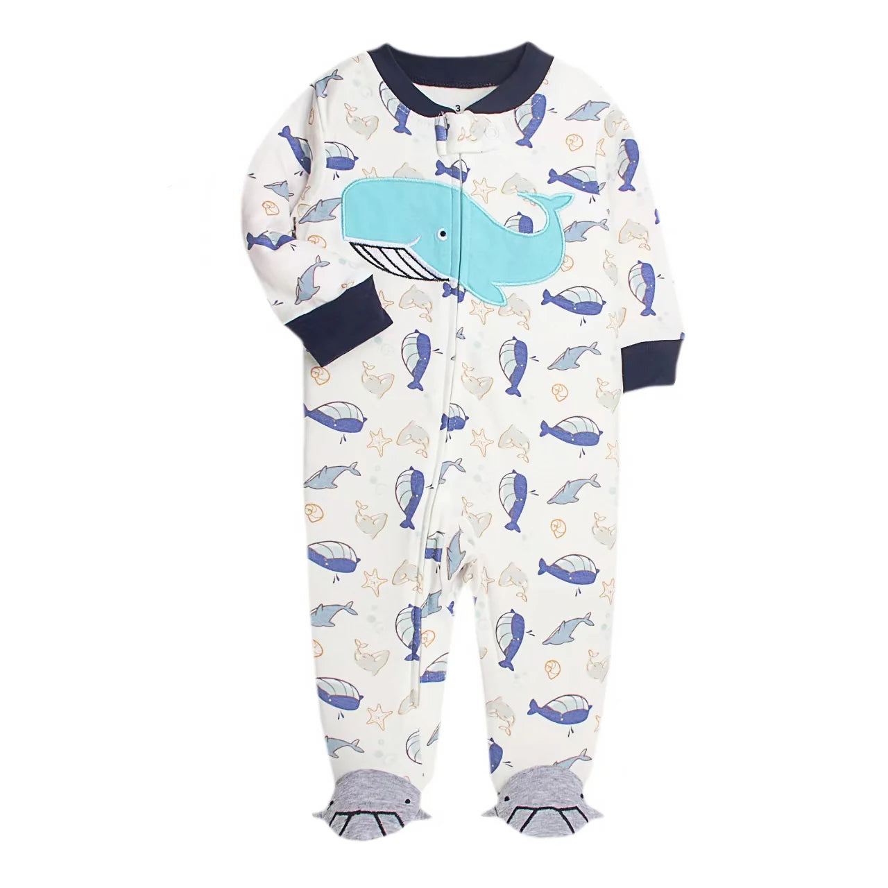 Newborn Baby Boys Girls Clothes Soft Cotton Baby Rompers Footed Infant Jumpsuit Striped Newborn Ropa Bebe Clothing Costume Leedoar