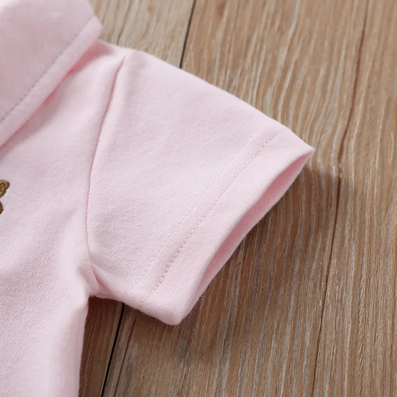 Newborn Baby Romper 0-12 Months 2023 Summer Solid 5 Colors Polo Infant Baby jumpsuit new born Bebies Roupas Kids Leedoar
