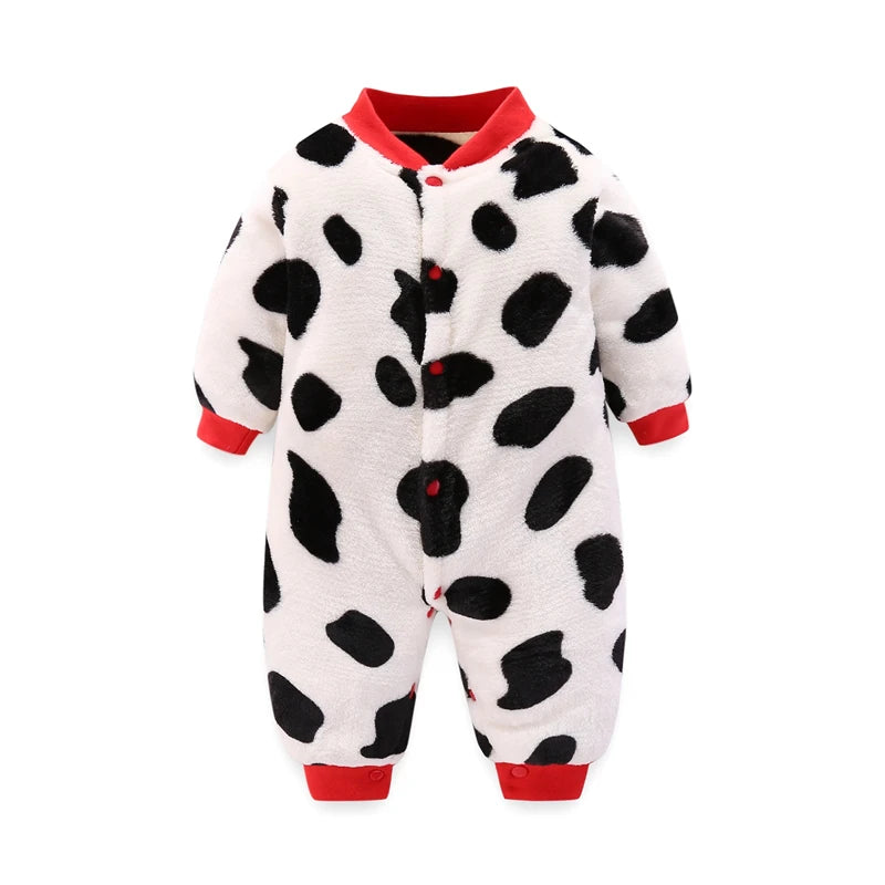 Newborn Baby Spring Winter Clothes Infant Jacket for Girls Jumpsuit for Boys Soft Flannel Bebe Romper Baby Clothes 0-18 Month Leedoar