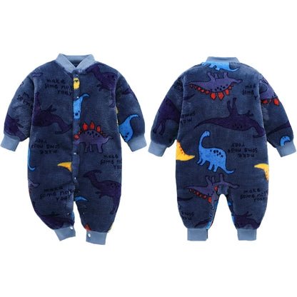 Newborn Baby Spring Winter Clothes Infant Jacket for Girls Jumpsuit for Boys Soft Flannel Bebe Romper Baby Clothes 0-18 Month Leedoar