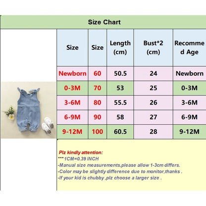 Newborn Baby Unisex Girl Boy Romper Bodysuit Cotton Denim Solid Tether Sling Button Baby One Piece For Baby Girl Boy 0-12 Months Leedoar