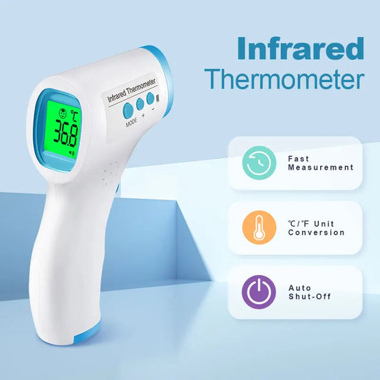 Termômetro infravermelho médico sem contato, arma eletrônica de temperatura da testa, uso doméstico, específico, preciso para bebês e crianças 