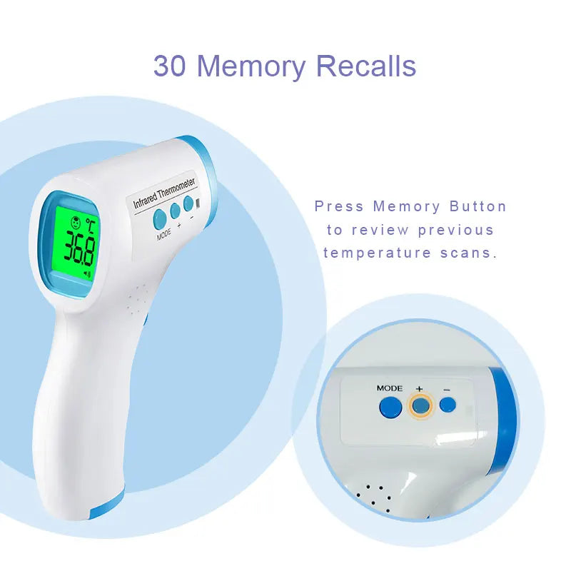 Non Contact Medical Infrared Thermometer Electronic Forehead Temperature Gun Household Specific Precise For Infants Children Leedoar