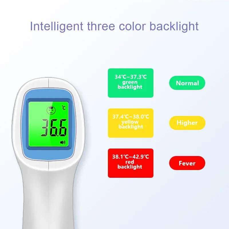 Non Contact Medical Infrared Thermometer Electronic Forehead Temperature Gun Household Specific Precise For Infants Children Leedoar