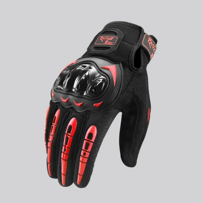 Novidade Skull Thermal Motorcycle Luvas Guantes Impermeáveis ​​Tela Sensível Ao Toque Dedo Inteiro Couro Anti-queda Moto Antiderrapante Equitação Homens 