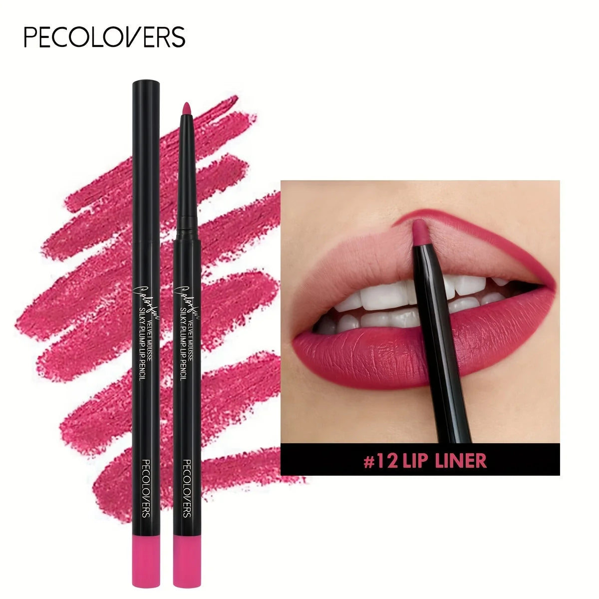 Nude Brown Lip Liner Pencil Lipstick Matte Smooth Waterproof Lipliner Long Lasting Non-stick Cup Lipstick Pen Beauty Makeup Leedoar