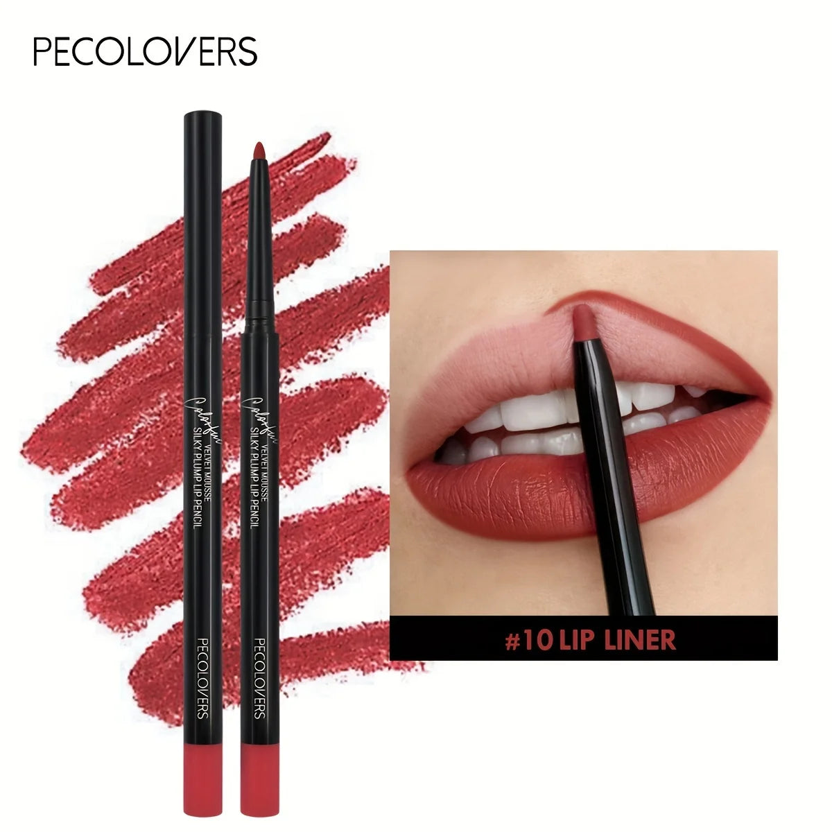 Nude Brown Lip Liner Pencil Lipstick Matte Smooth Waterproof Lipliner Long Lasting Non-stick Cup Lipstick Pen Beauty Makeup Leedoar