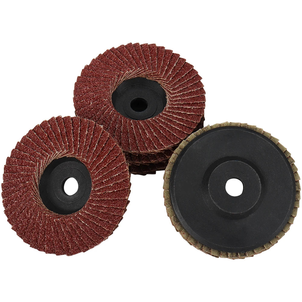 NuoDunco 3pcs 75mm Flat Flap Discs 3 " Grinding Wheels Mini Angle Grinder Accessories Sanding Discs For Metal Wood Polishing Leedoar