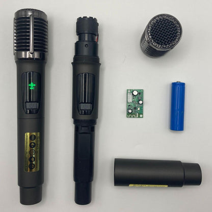 LEEDOAR HT-86 Wireless Black Handheld Microphone (1-to-2) for Singing, Performances, and Trolley Speakers