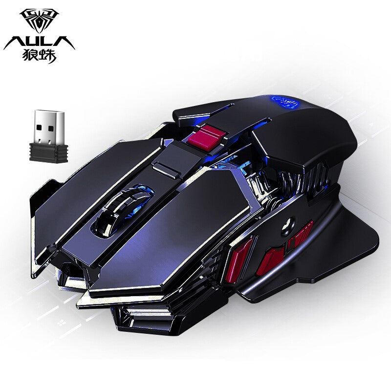 2024 New SC300 E-sports Wireless Mouse Rechargeable Silent Laptop Desktop Computer Mechanical Game Home With 4 Color Cool Lights