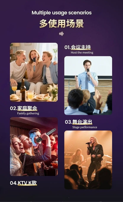 LEEDOAR HT-36 Red Wireless Handheld Microphone for Home Karaoke, Meetings, and Trolley Speakers; Hot-Selling in Vietnam and Cambodia.