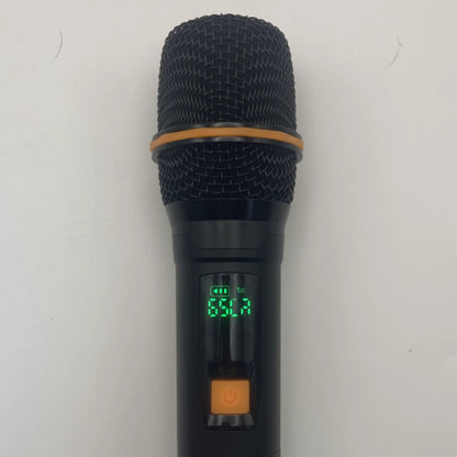 Leedoar HT-03 Dual-Channel UHF Wireless Microphone System Handheld Microphone for KTV Trolley Speaker