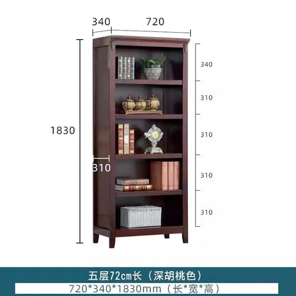 Bookshelf Solid Wood Bookcase Combination Wall-mounted Floor-standing Storage Cabinet for Living Room Home Organization