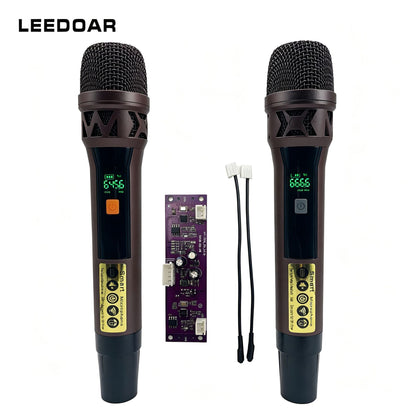 LEEDOAR HT-36 Red Wireless Handheld Microphone for Home Karaoke, Meetings, and Trolley Speakers; Hot-Selling in Vietnam and Cambodia.