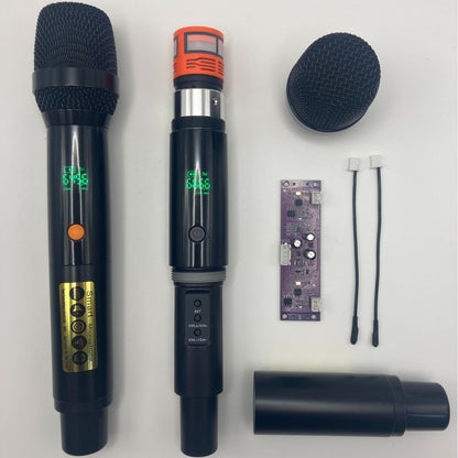 LEEDOAR HT-27 Black Wireless Microphone System High-Fidelity, Dual Handheld Mics for KTV Trolley Speakers