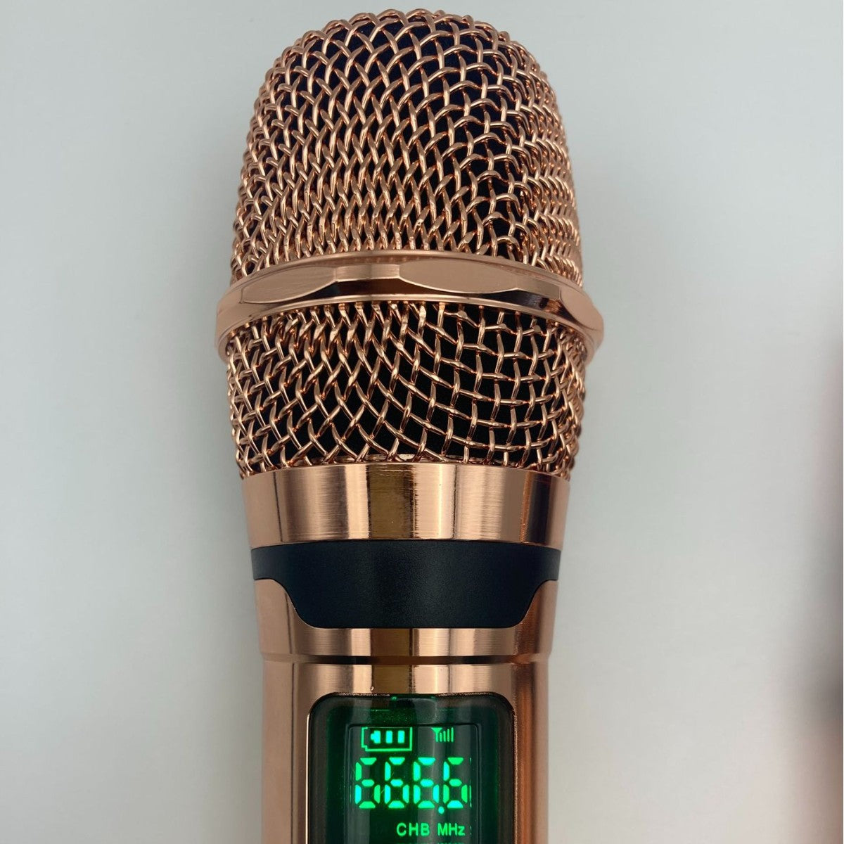 LEEDOAR HT-126 Rose Gold Microphone – For Meetings & Home Karaoke Handheld Wireless Microphone for Trolley Speaker One set includes two microphones.